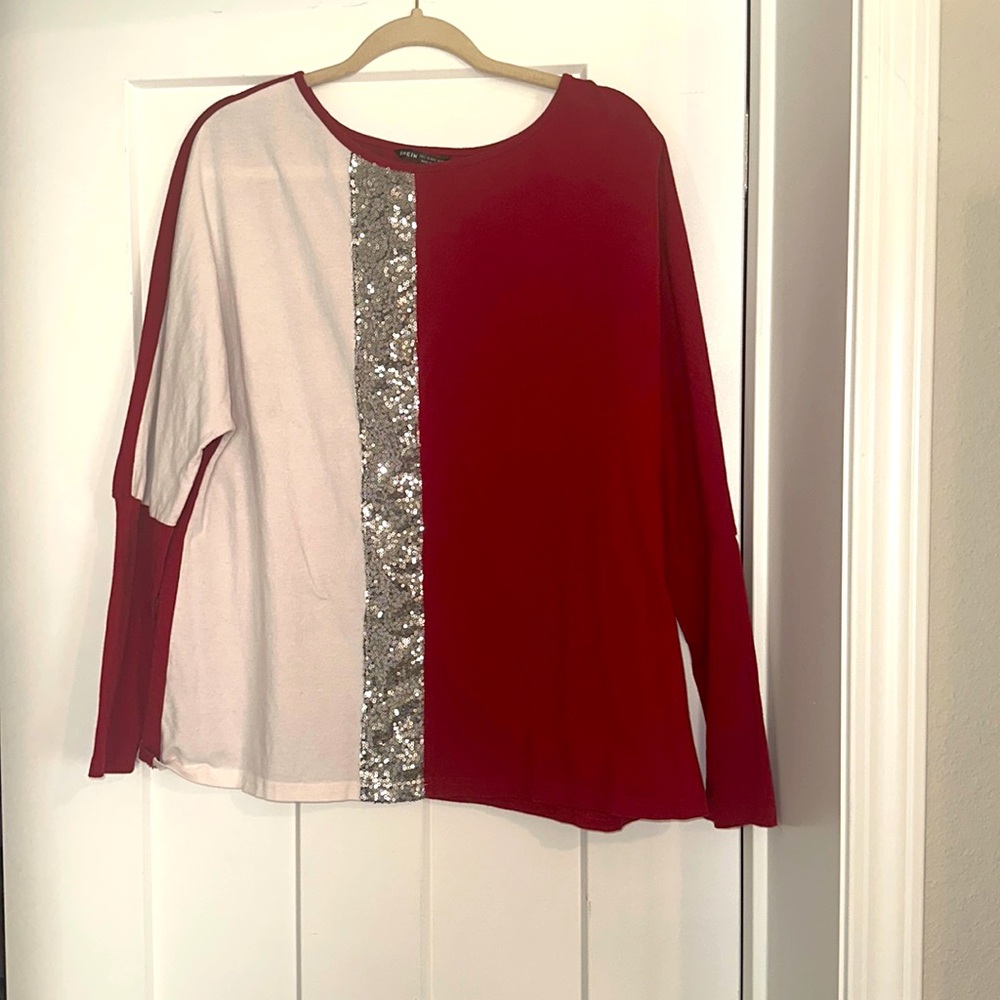 SHEIN Maternity ColorBlock Long-sleeve Shirt